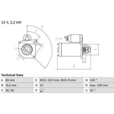 BOSCH STARTER 0 986 020 141