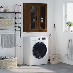 vidaXL Стенен шкаф кафяв дъб 69, 5x34x90 см (828499)