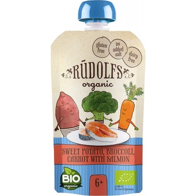 Rudolfs BIO kapsička batáty brokolice mrkev losos 110 g – Zboží Mobilmania