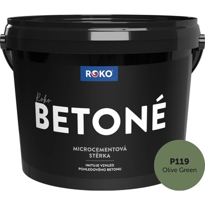 ROKOSPOL Stěrka dekorativní Roko Betoné P119 Olive Green 14 kg