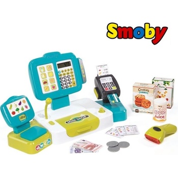 Smoby elektronická pokladna Mini Shop 350105 tyrkysová