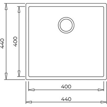 Teka Кухненска мивка TEKA, Square 40.40 TG (Square 40.40 TG)