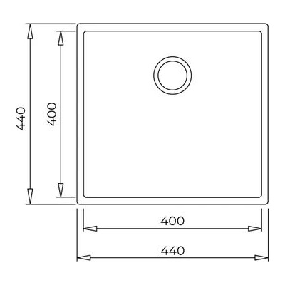 Teka Кухненска мивка TEKA, Square 40.40 TG (Square 40.40 TG)