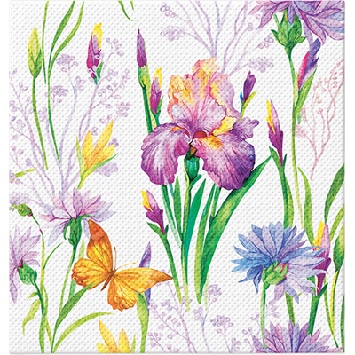 PAW Ubrousky TaT Softpoint Iris With Butterfly 38x40cm – Zboží Dáma