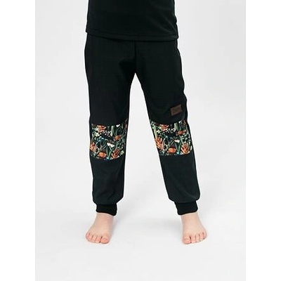 Drexiss Dětské softshellové kalhoty bez zateplení black autumn medaw