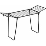 Songmics clothes airer, stand dryer 47 x 150 x 91 cm, wing clothes airer, wing clothes dryer, space-saving, metal, for clothes, towels, ink black LLR520BH01