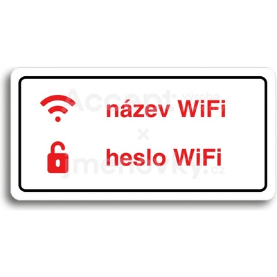 ACCEPT Piktogram WiFi - bílá tabulka - barevný tisk