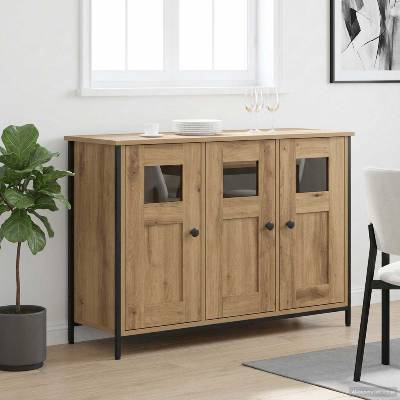 vidaXL Служебен шкаф Дъб артизан 100 x 35 x 70 см Инженерна дървесина (8010905)