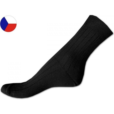 Nepon ponožky 100% bavlna žebro černé
