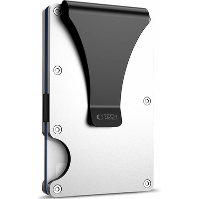 Tech-Protect Thorn RFID pouzdro na karty s klipem na bankovky - Steel Silver