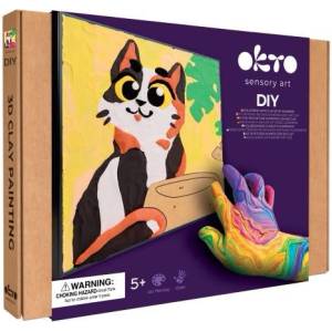 OKTO Котка с купа художествен комплект Рисуване с маса по номера 29x29 см (060477)
