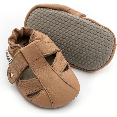 Liliputi barefoot sandálky Nubia Paws hnedé