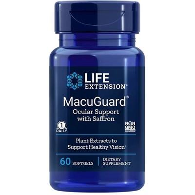Life Extension MacuGuard Ocular Support with Saffron, 60 софтгел капсули, Life Extension