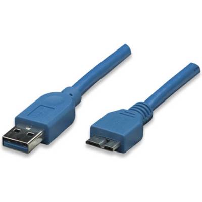 TECHly ICOC-MUSB3-A-020 USB 3.2 Gen1 USB-A zástrčka USB Micro-B 3.0 zástrčka 2m modrý