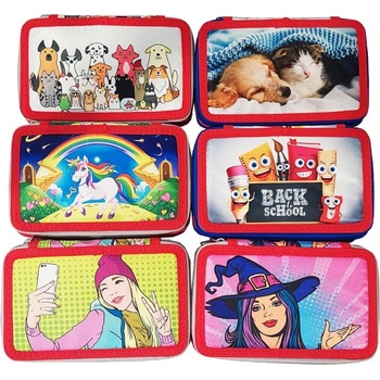 Несесер празен 3 ципа твърд 20, 5/13/6 см