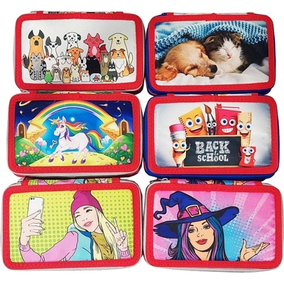 Несесер празен 3 ципа твърд 20, 5/13/6 см