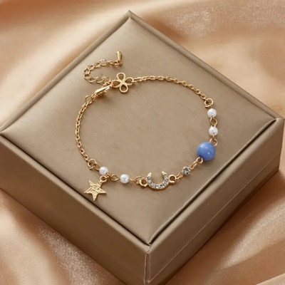 Fashion Jewelry elegantní Moon star Blue OJ431