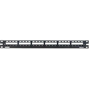 panduit 19 24-Port Metal Patch Panel Mini-Com with strain relief bar (CP24WSBLY)