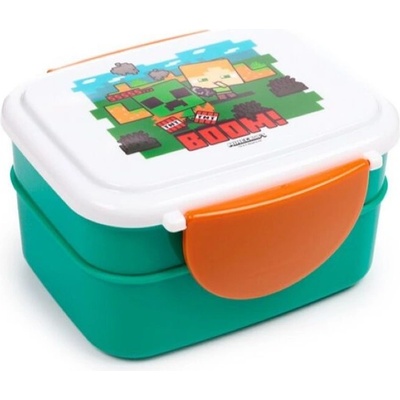 MINECRAFT Кутия за храна Minecraft - Chibi, С прибори (LBOX135)