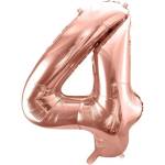 Party Deco Фолиев Балон Цифра, Розово Злато - 86см - 4 (fb1m-4-019r)