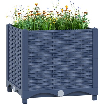 Petrashop Vyvýšený záhon 40 x 40 x 38 cm polypropylen šedý
