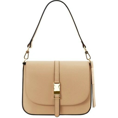 Tuscany Leather Kožená crossbody kabelka Nausica champagne 1598 1 126