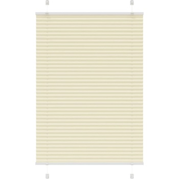 vidaXL Плисирана щора Cream 100x150 cm Ширина на плата 99, 4 cm (4015296)
