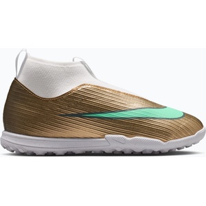 Nike Детски футболни обувки Nike Jr. Mercurial Superfly 11 Academy "Kylian Mbappé" metallic gold/green glow