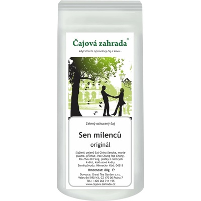 Čajová zahrada Sen milenců zelený ochucený čaj 80 g