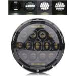  Универсален 7 инча 18см ЛЕД LED фар лампа халоген 12V-24V къси/дълги с DRL дневни светлини бяло 4000lm за АТВ джип мотоц