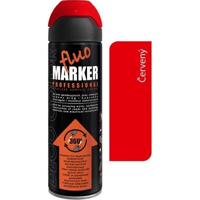 Deco Color Fluomarker Značkovač červený 500ml