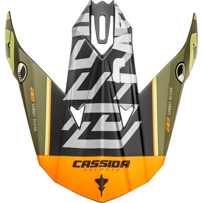 CASSIDA kšilt pro přilby Cross Cup Sonic zelená matná/oranžová