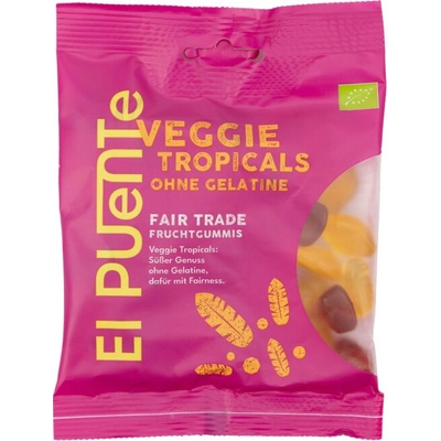 El Puente Bio gumové bonbóny bez želatiny Veggie Tropicals 100 g