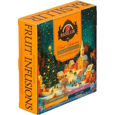 Basilur Christmas Fruit Vánoční kolekce ovocných čajů 40 x 1,8 g