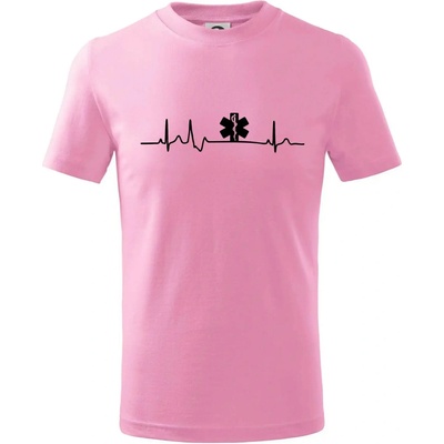 EKG rescue tričko ružová