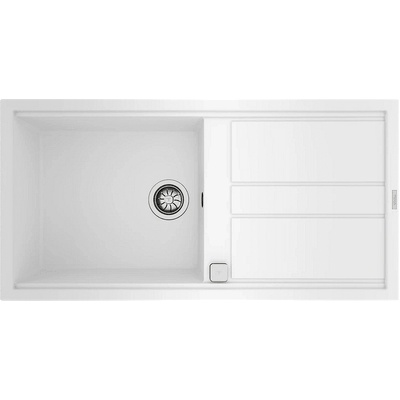 Teka Гранитна мивка, авт. клапан, обръщаема, за шкаф 60 см Nova 60 L-TG БЯЛА (М.1030,БЯ)