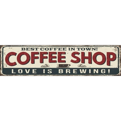 Ceduľa Coffee Shop - Love is Brewing