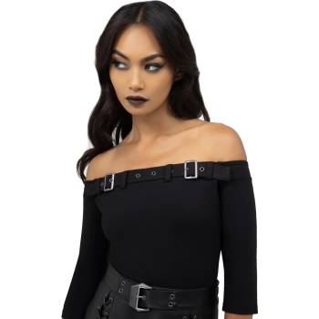 KILLSTAR Дамска тениска (топ) KILLSTAR - Cryptarose - Black - KSRA012660