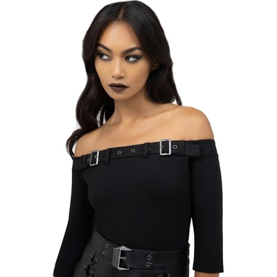 KILLSTAR Дамска тениска (топ) KILLSTAR - Cryptarose - Black - KSRA012660