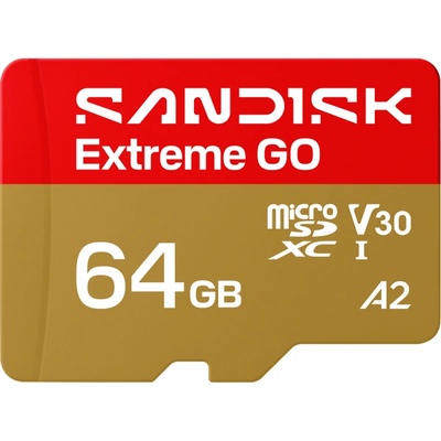 SanDisk microSDXC Extreme GO 64GB C10/V30/A2/UHS-1 (SDSQXGN-064G-GN6MN)