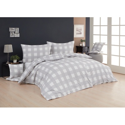 Matějovský obliečky Quadro Grey Krep de luxe 70x90 140x220