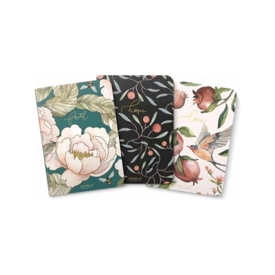 Gracelaced Lined Notebooks, Set of 3, Faith, Hope, Love