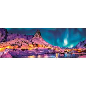Clementoni - Puzzle Colorful night over Lofoten Islands - 1 000 piese