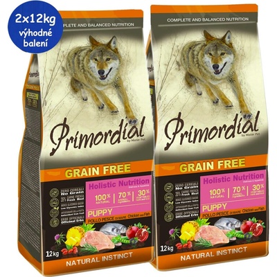 Primordial GF Puppy Chicken & Seafish 2 x 12 kg