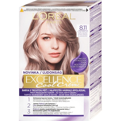 L´Oréal Excellence Cool Creme 8.11 Ultra popelavá světlá blond