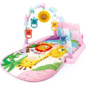 Pepita Интерактивна постелка за игра с пиано и арка за играчки, животни - Розова (115-15)