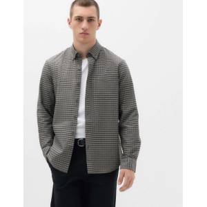 Marks & Spencer Карирана оксфордска риза The Ultimate от чист памук Marks & Spencer сива Marks & Spencer | Siv | МЪЖЕ | S