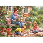 Trefl - Puzzle Premium Plus: Mother's Day: Family in the Garden - 1 000 piese