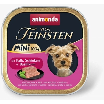 Animonda Vom Feinsten Mini Adult Dog telecí šunka bazalka 100 g