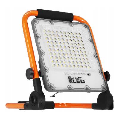 LED акумулаторен прожектор със стойка LED/50W/3, 2V 4500K 5000 mAh IP65 оранжев (SD0021)